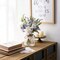 Fake Flowers Artificial Blue Flowers with Vase, Table Centerpieces for Dining Room, Silk Flower Arrangements for Home, Living Room Bathroom Plant Decor, Centerpiece Table Decorations